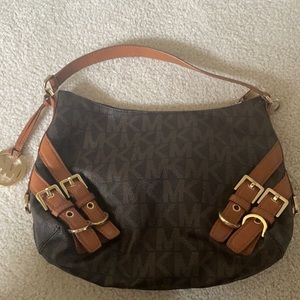 Michael Kors signature bag with gold hardware